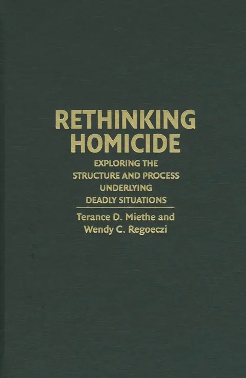 Cover of Rethinking Homicide