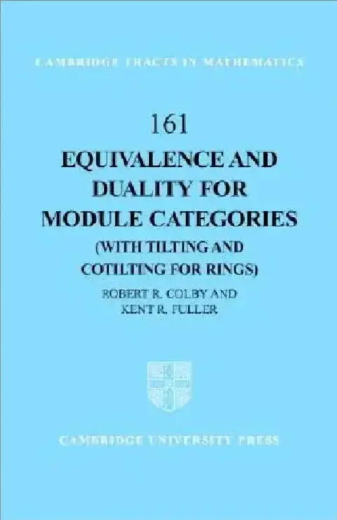 Cover of Equivalence and Duality for Module Categories (with Tilting and Cotilting for Rings)
