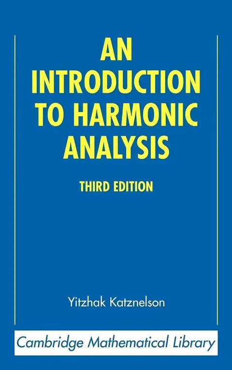 Cover of An Introduction to Harmonic Analysis