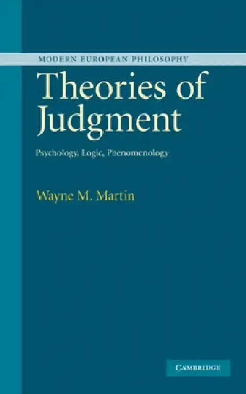 Cover of Theories of Judgment