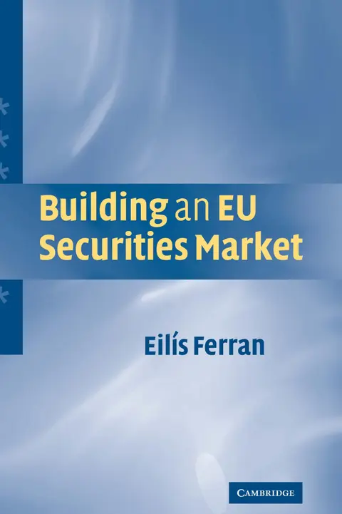 Cover of Building an EU Securities Market