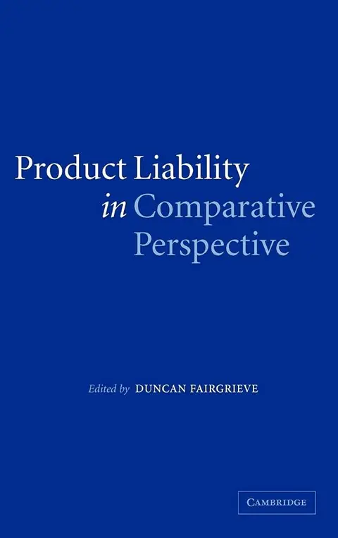 Cover of Product Liability in Comparative Perspective