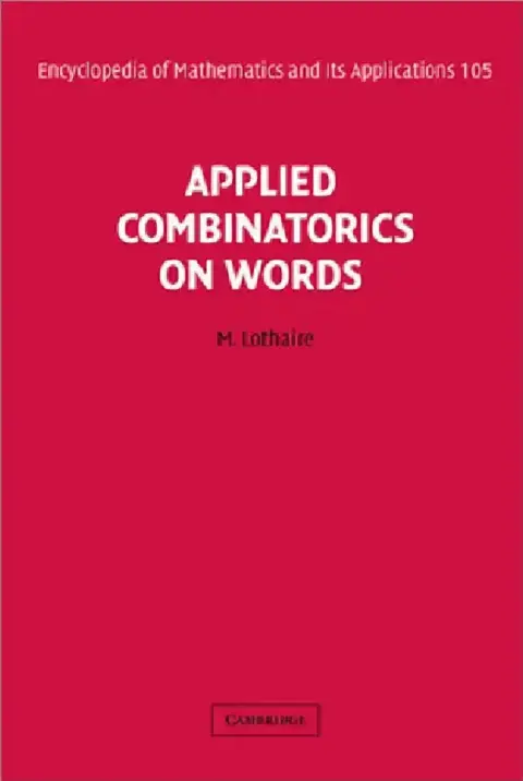 Cover of Applied Combinatorics on Words