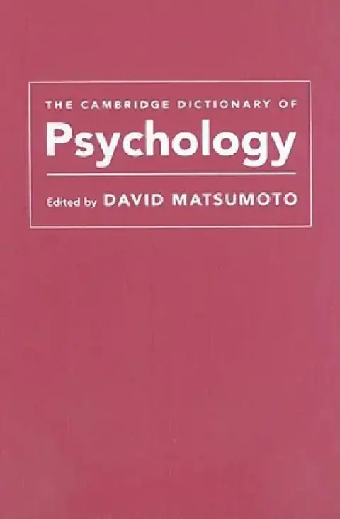 Cover of The Cambridge Dictionary of Psychology