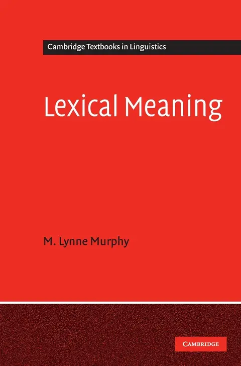 Cover of Lexical Meaning