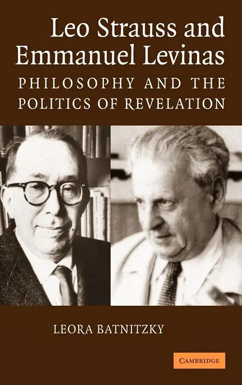 Cover of Leo Strauss and Emmanuel Levinas