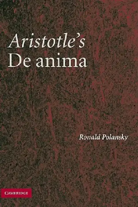 Cover of Aristotle's de Anima