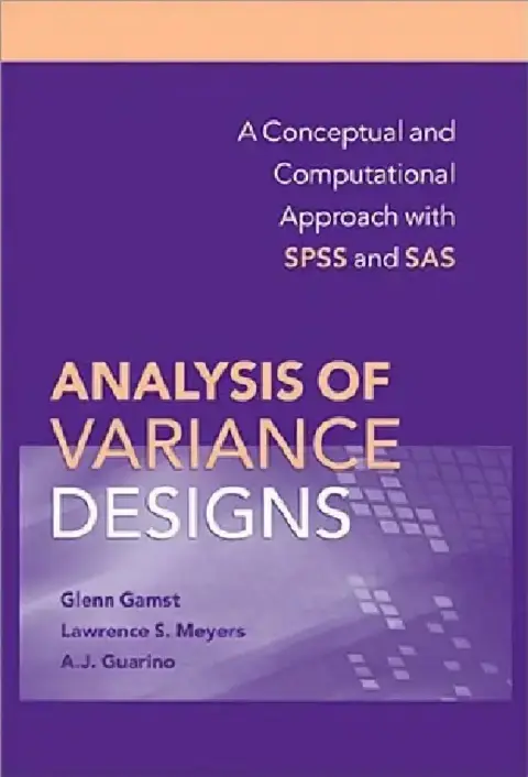 Cover of Analysis of Variance Designs