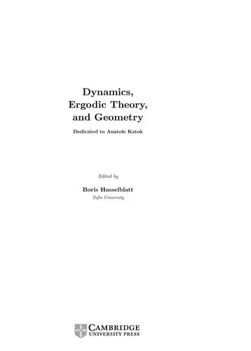 Cover of Dynamics, Ergodic Theory and Geometry