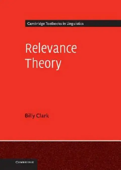 Cover of Relevance Theory