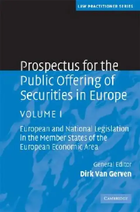 Cover of Prospectus for the Public Offering of Securities in Europe