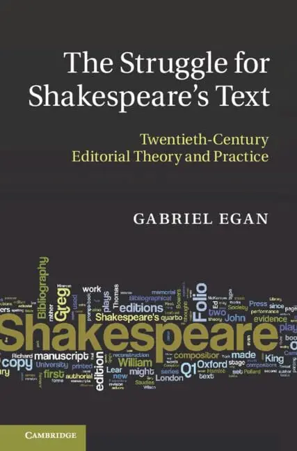 Cover of The Struggle for Shakespeares Text