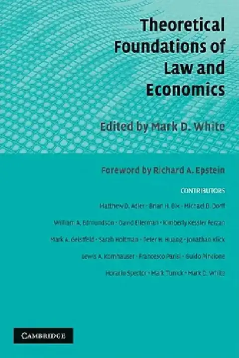 Cover of Theoretical Foundations of Law and Economics