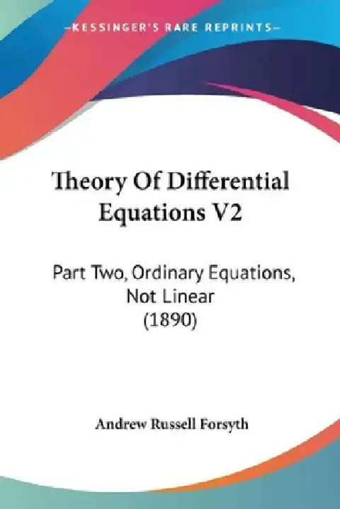 Cover of Theory Of Differential Equations V2