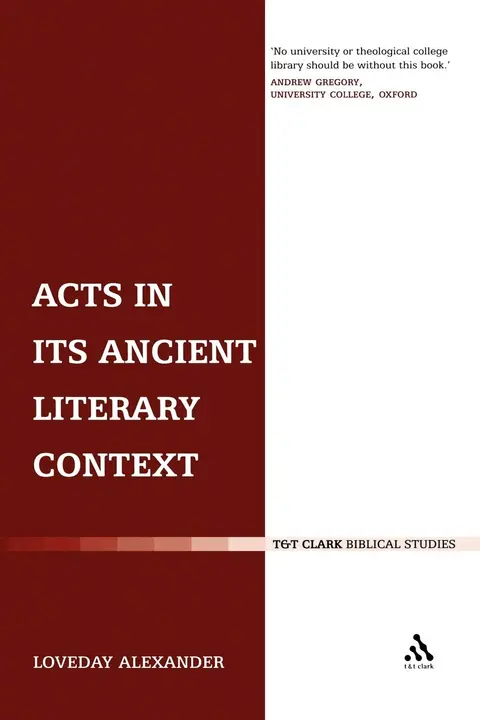Cover of Acts in Its Ancient Literary Context