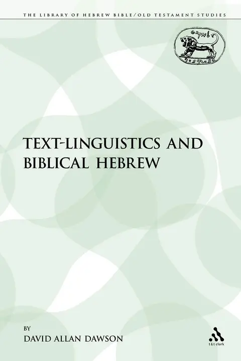 Cover of Text-Linguistics and Biblical Hebrew
