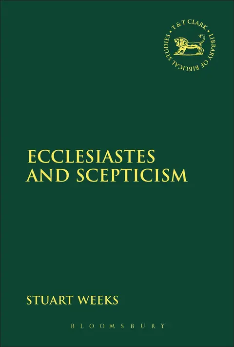 Cover of Ecclesiastes and Scepticism