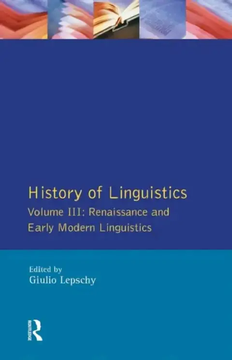 Cover of History of Linguistics Vol III