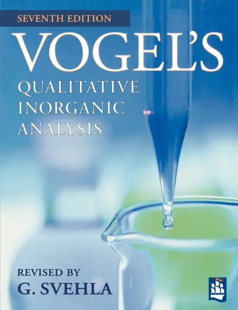 Cover of Vogel's Qualitative Inorganic Analysis