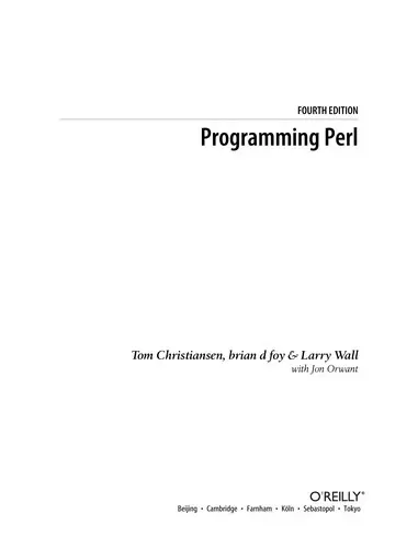 Cover of Programming Perl 4e