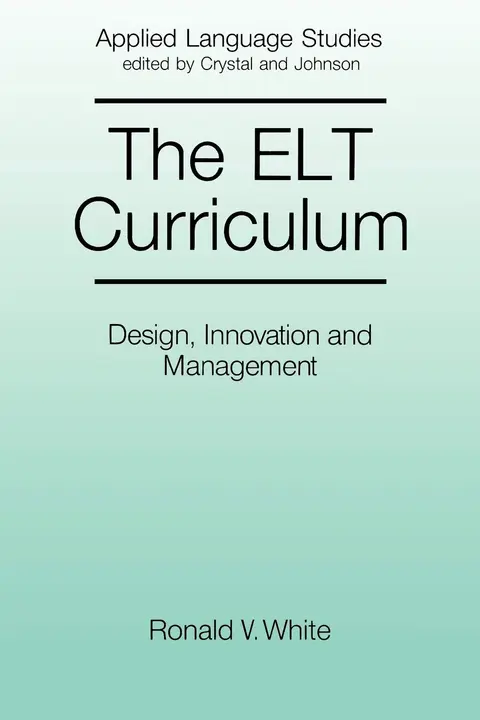 Cover of The Elt Curriculum