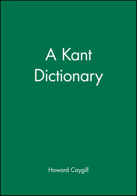 Cover of A Kant Dictionary