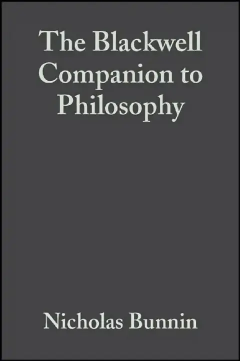Cover of The Blackwell Companion To Philosophy