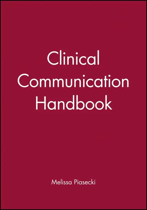 Cover of Clinical Communication Handbook