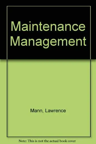 Cover of Maintenance Management