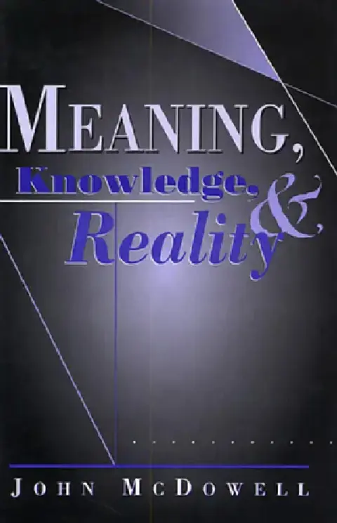 Cover of Meaning, Knowledge, and Reality