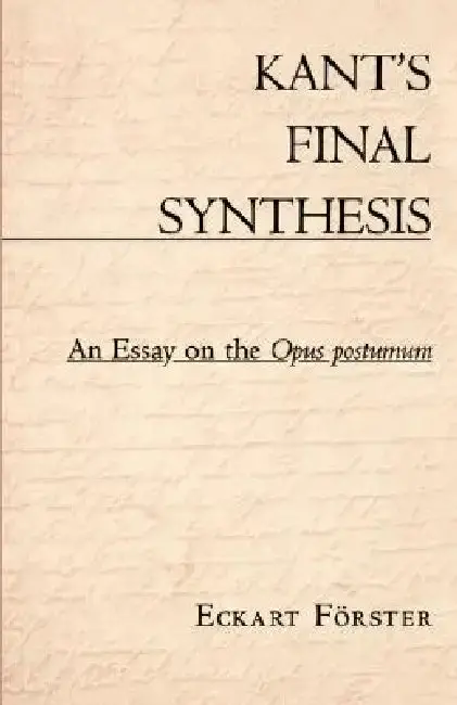 Cover of Kant's Final Synthesis