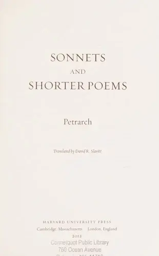 Cover of Sonnets and Shorter Poems