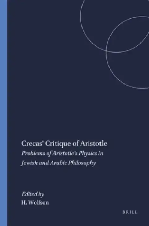 Cover of Crecas' Critique of Aristotle