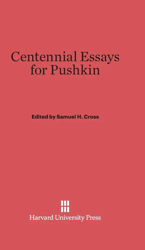 Cover of Centennial Essays for Pushkin