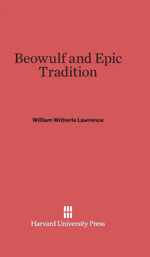 Cover of Beowulf and Epic Tradition