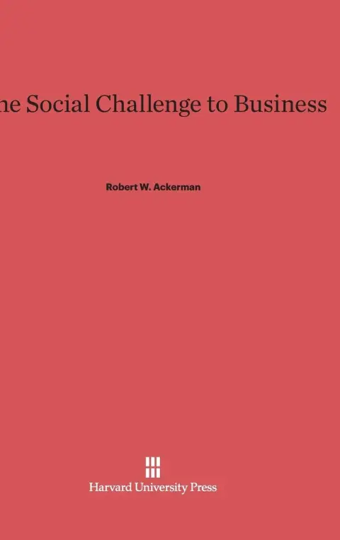 Cover of The Social Challenge to Business