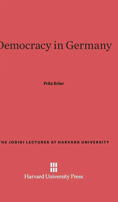 Cover of Democracy in Germany