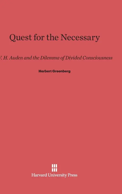 Cover of Quest for the Necessary