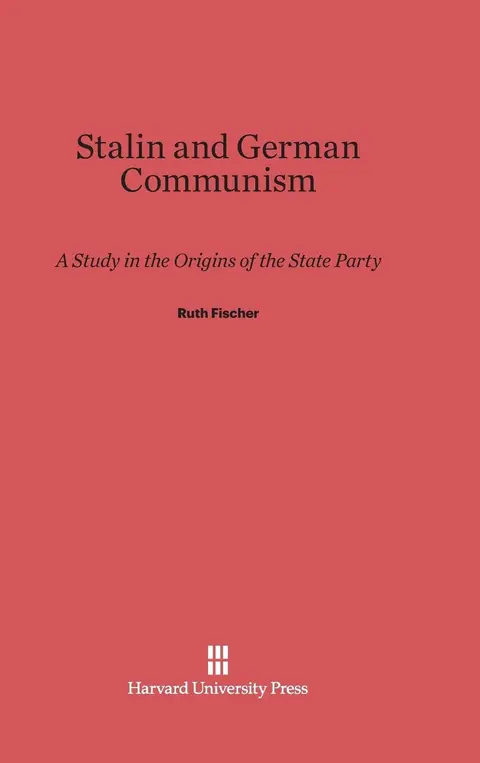 Cover of Stalin and German Communism