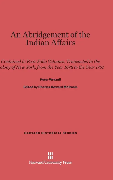 Cover of An Abridgement of the Indian Affairs