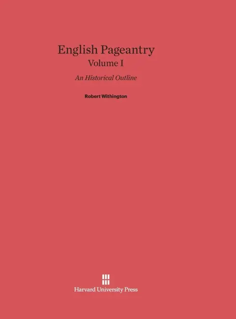 Cover of English Pageantry