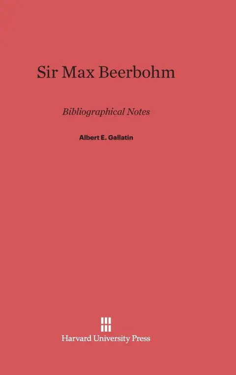 Cover of Sir Max Beerbohm