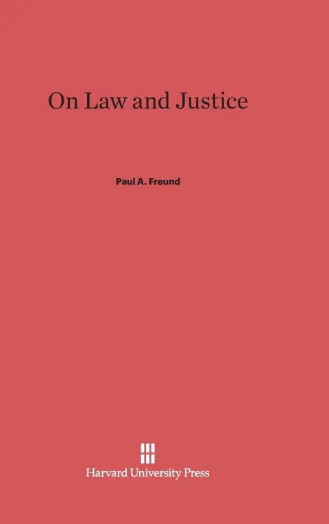 Cover of On Law and Justice