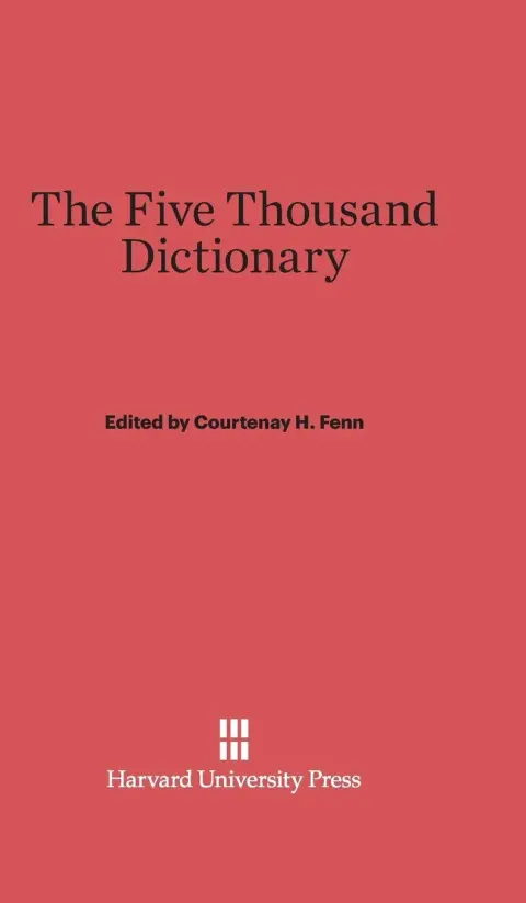 Cover of The Five Thousand Dictionary