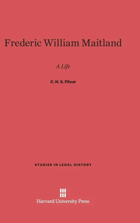 Cover of Frederic William Maitland