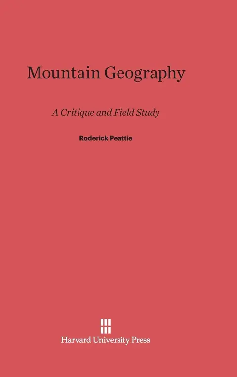 Cover of Mountain Geography
