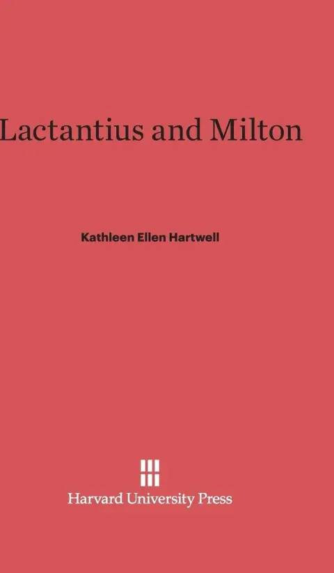 Cover of Lactantius and Milton