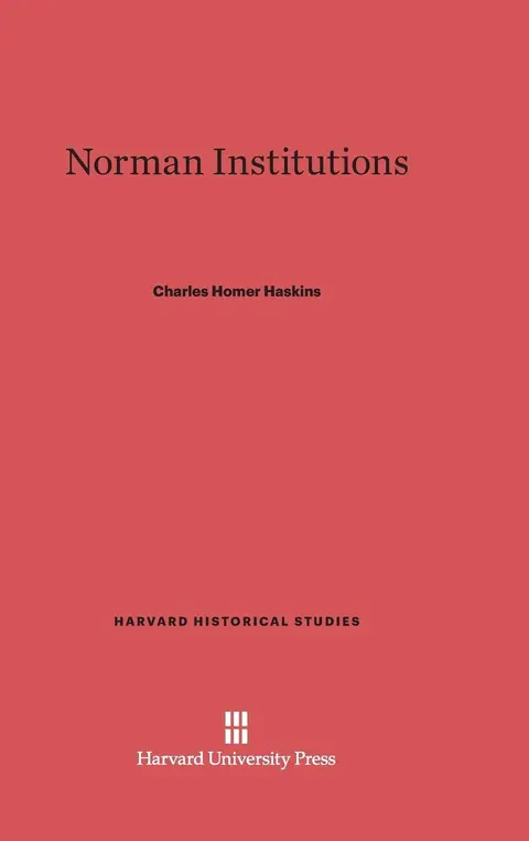 Cover of Norman Institutions