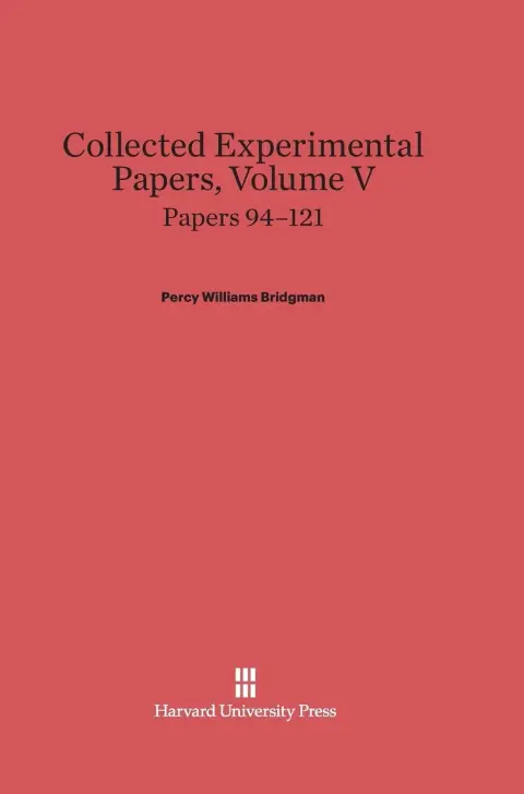 Cover of Collected Experimental Papers, Volume V
