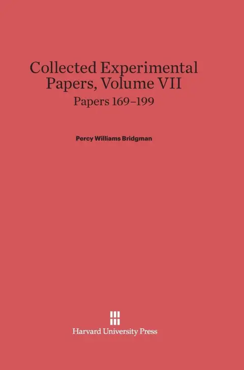 Cover of Collected Experimental Papers, Volume VII